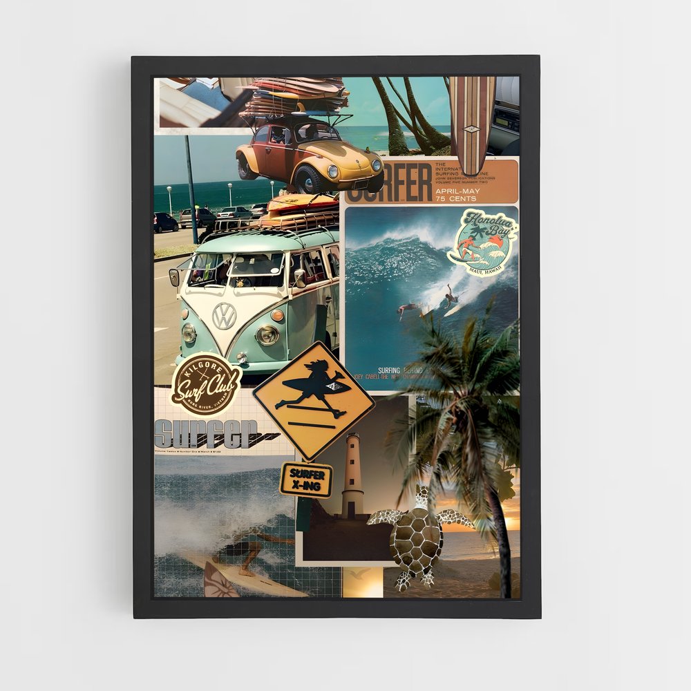 Poster Surf Vibes Vintage (vue 2)