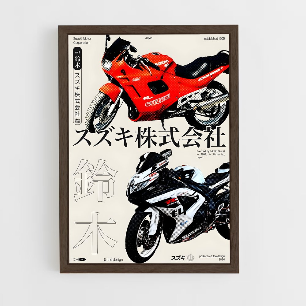 Poster Moto Japonaise – affiche Suzuki (vue 5)