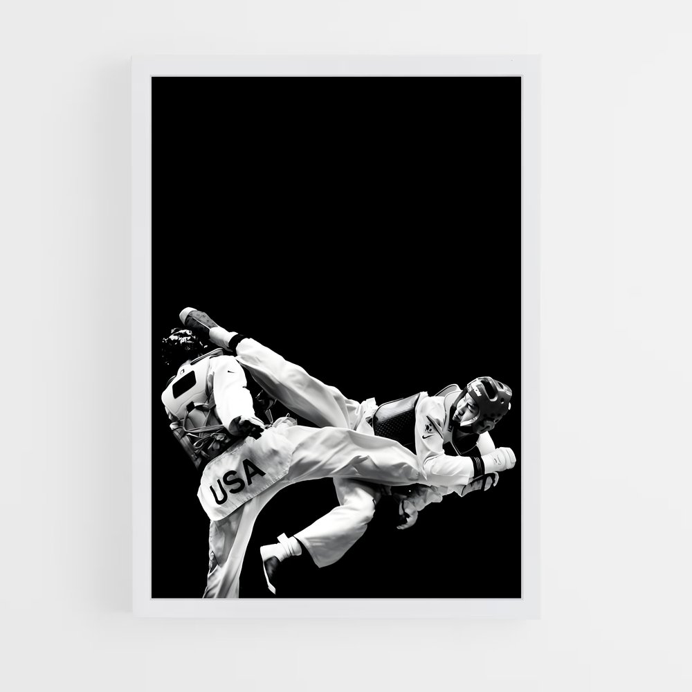 Poster Taekwondo Dynamique (vue 3)