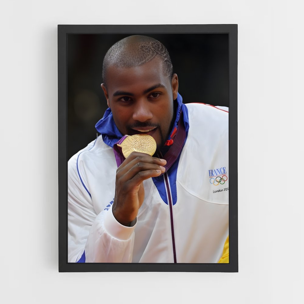 Poster Teddy Riner Médaille – affiche Jeux Olympiques (vue 2)