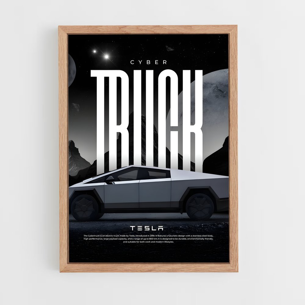 Poster Cyber Truck Vision (vue 4)