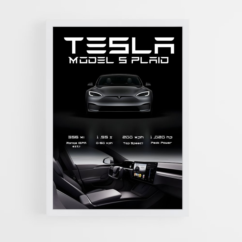 Poster Tesla Performance Plaid (vue 3)