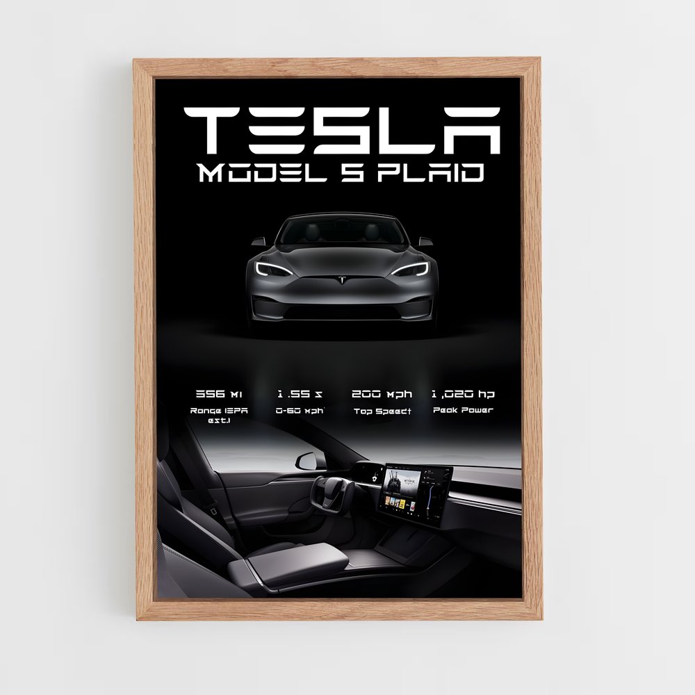 Poster Tesla Performance Plaid (vue 4)