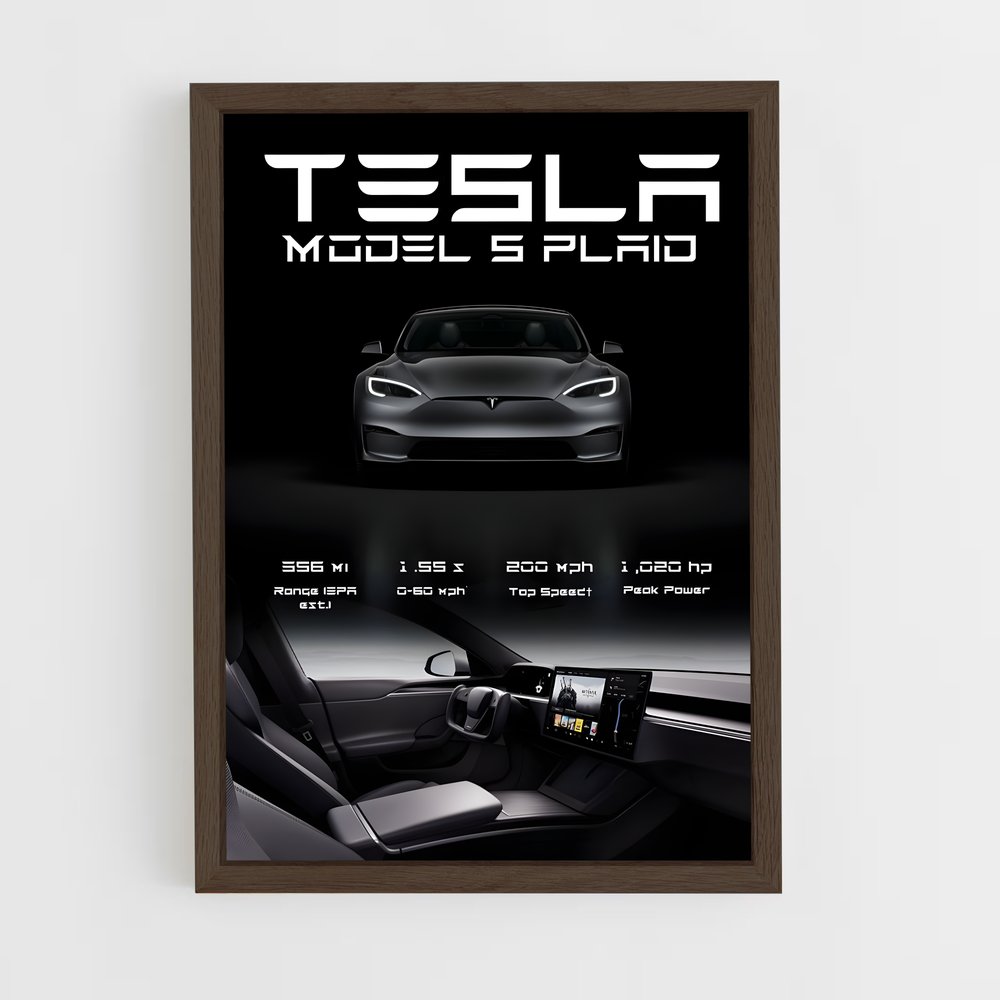 Poster Tesla Performance Plaid (vue 5)