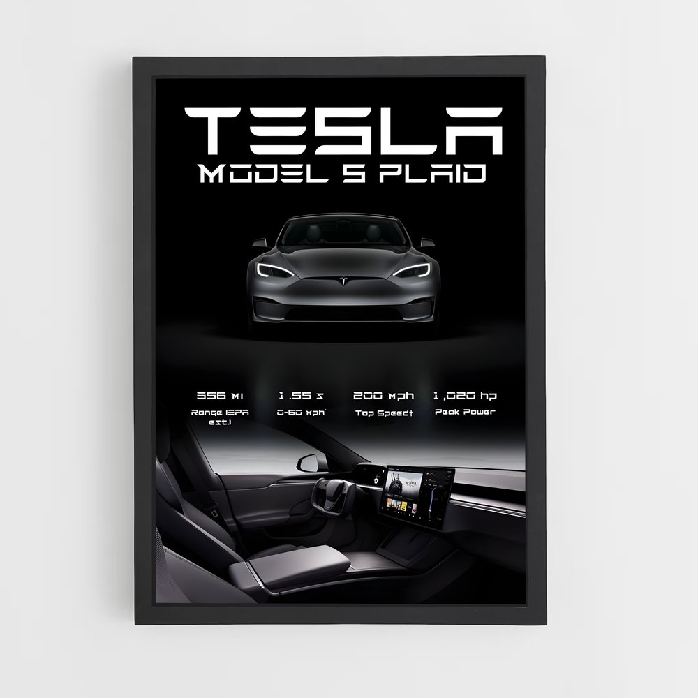 Poster Tesla Performance Plaid (vue 2)