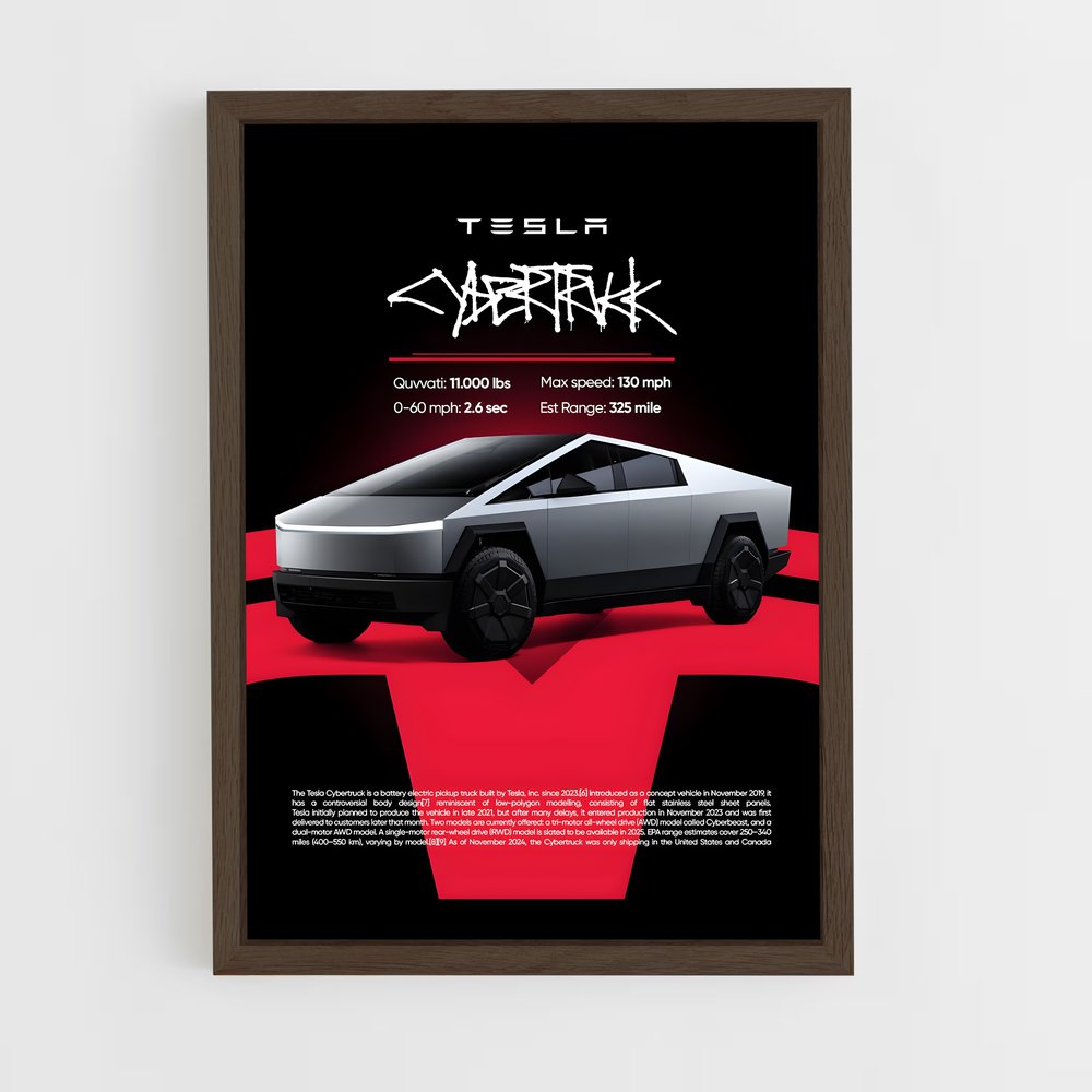 Poster Cybertruck Futuriste (vue 5)