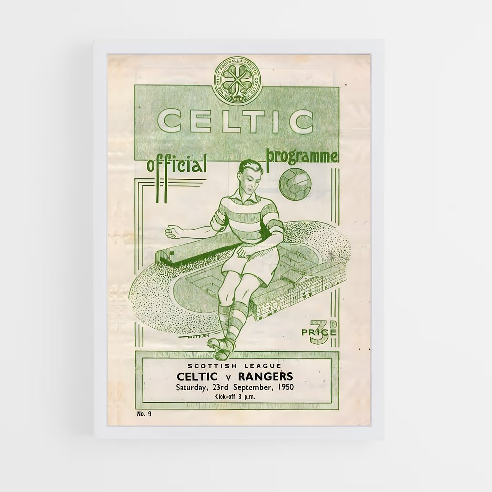 Poster Celtic Vintage Match – affiche Football (vue 3)