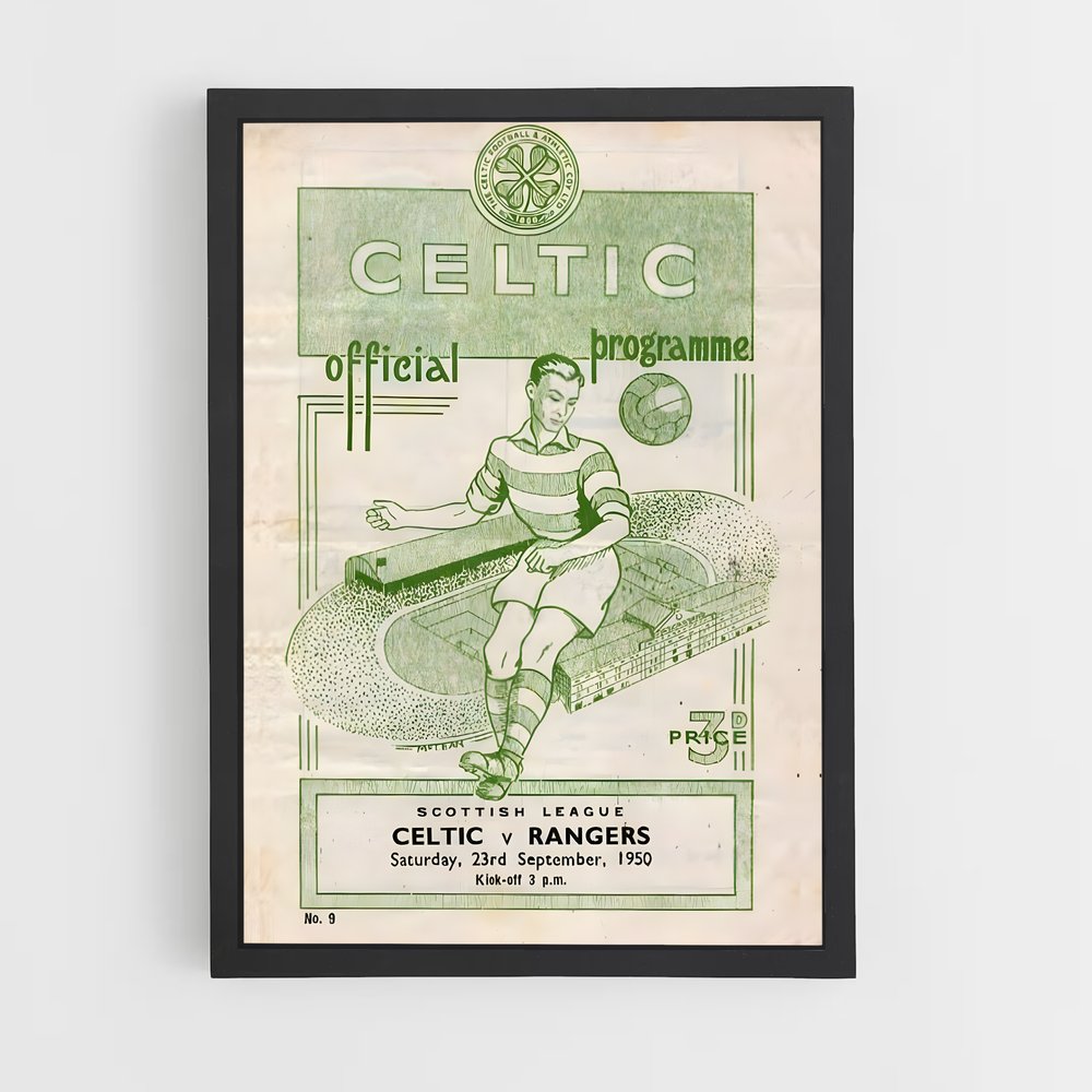 Poster Celtic Vintage Match – affiche Football (vue 2)