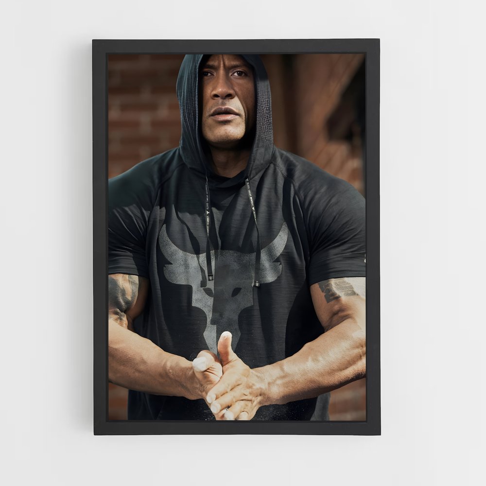 Poster Dwayne Entrainement – affiche Musculation (vue 2)