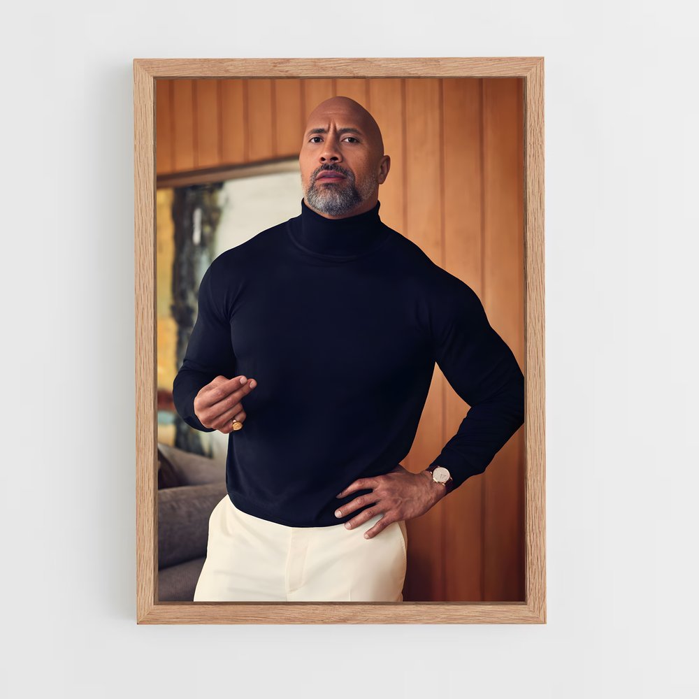 Poster Dwayne Johnson Classe – affiche Musculation (vue 4)