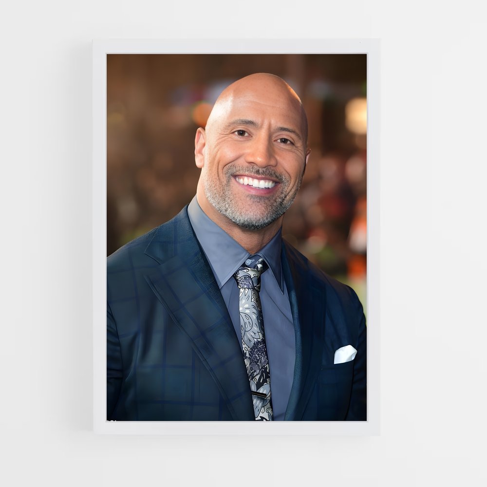 Poster The Rock Portrait – affiche Musculation (vue 3)
