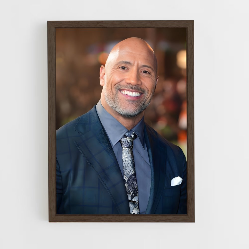 Poster The Rock Portrait – affiche Musculation (vue 5)