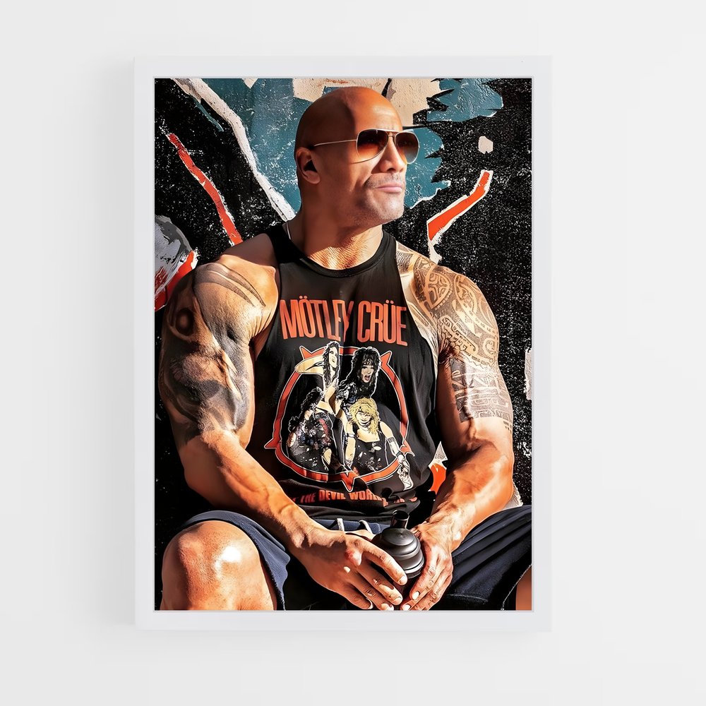 Poster Dwayne Johnson Biceps – affiche Musculation (vue 3)