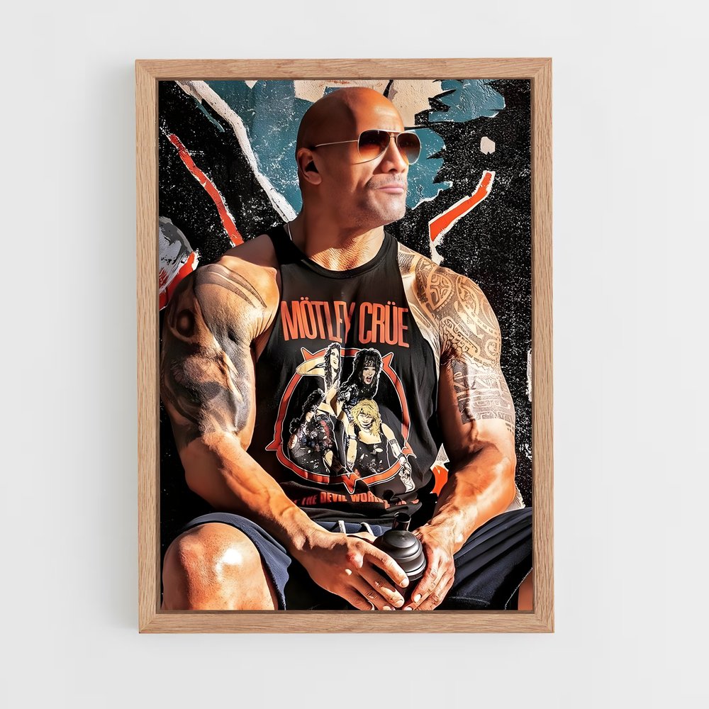 Poster Dwayne Johnson Biceps – affiche Musculation (vue 4)