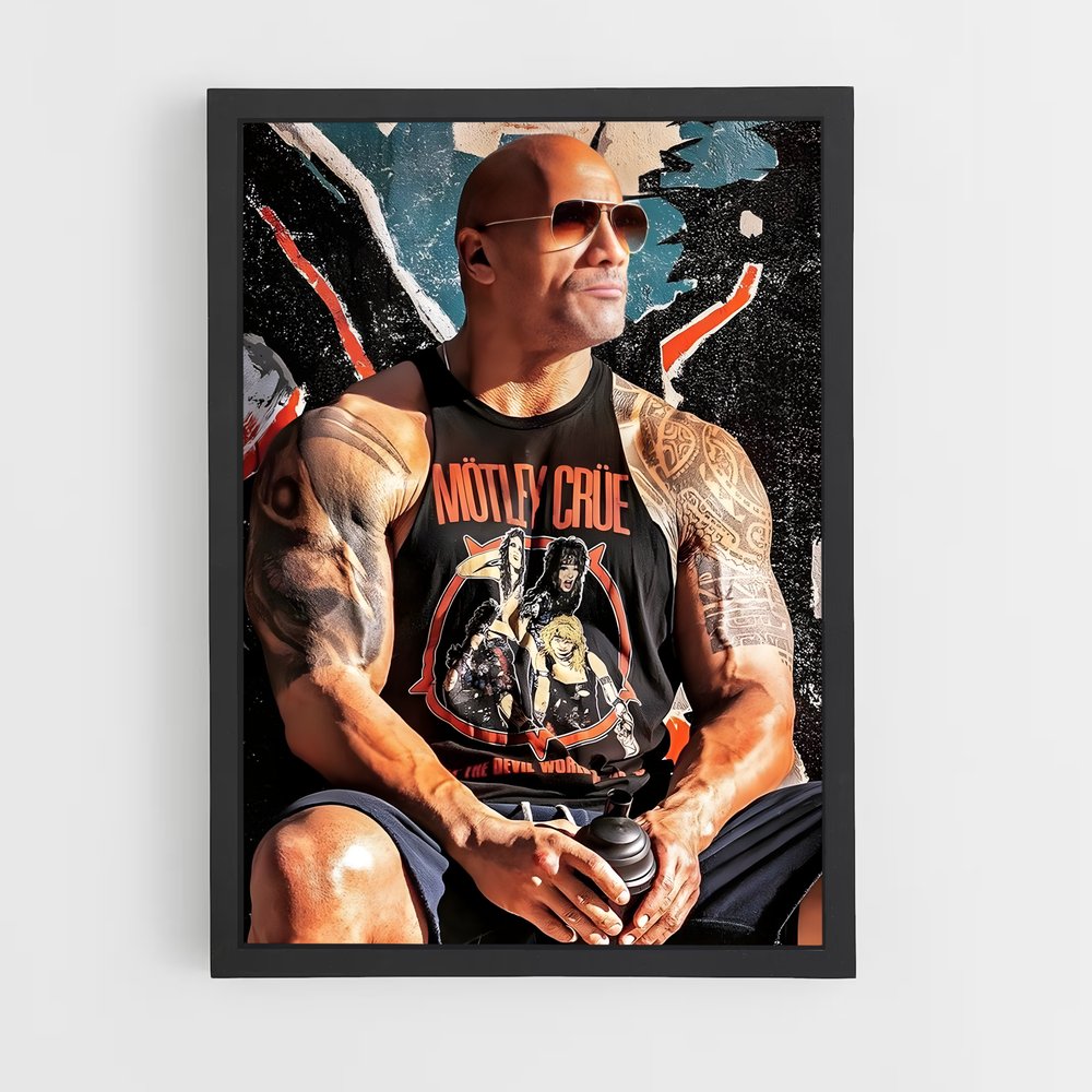 Poster Dwayne Johnson Biceps – affiche Musculation (vue 2)