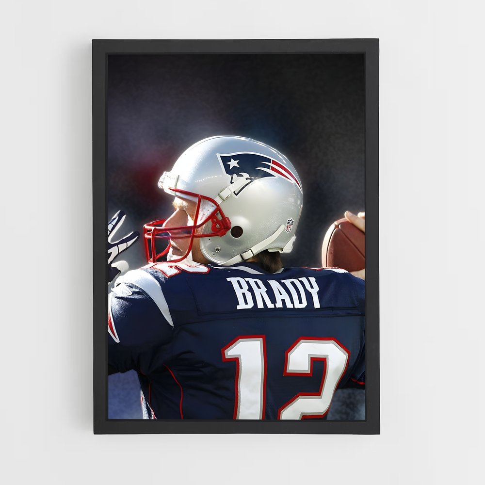 Poster Brady – affiche Football US (vue 2)