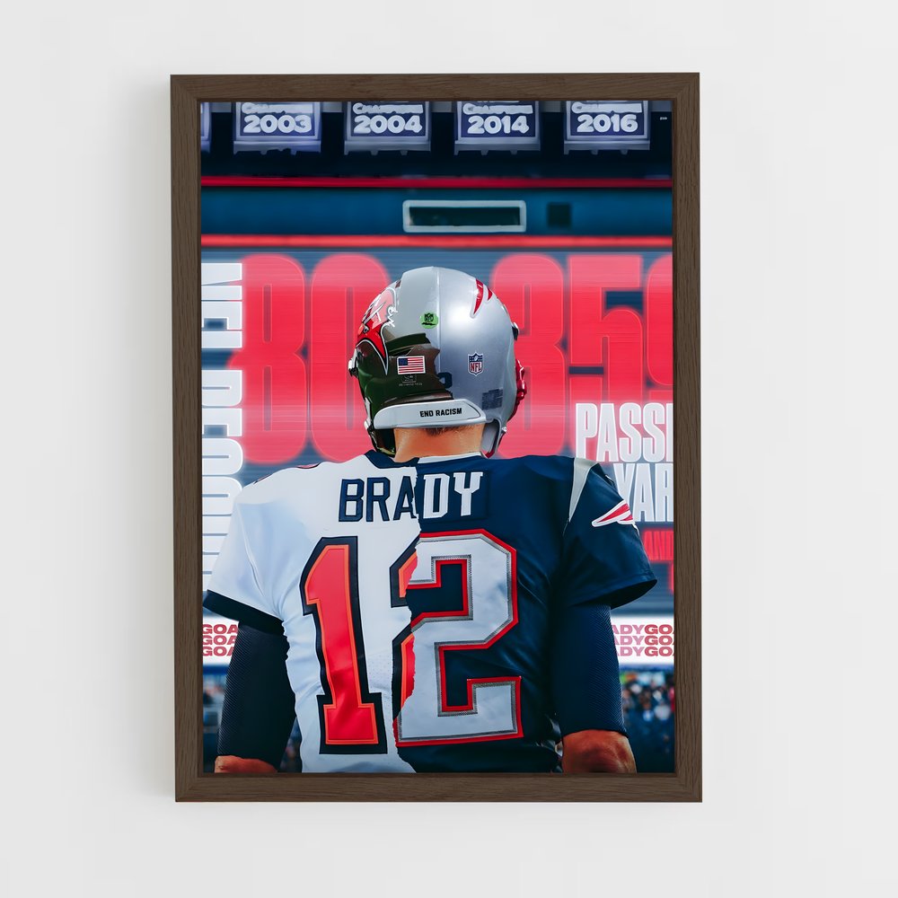 Poster Tom Brady 12 – affiche Football US (vue 5)