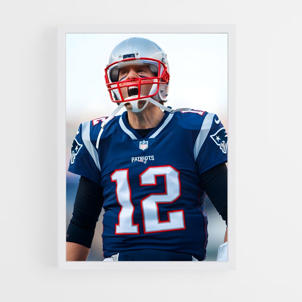 Poster Tom Brady Rage – affiche Football US (vue 3)