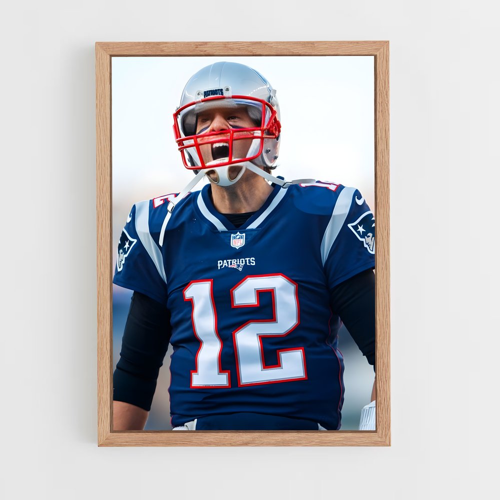 Poster Tom Brady Rage – affiche Football US (vue 4)