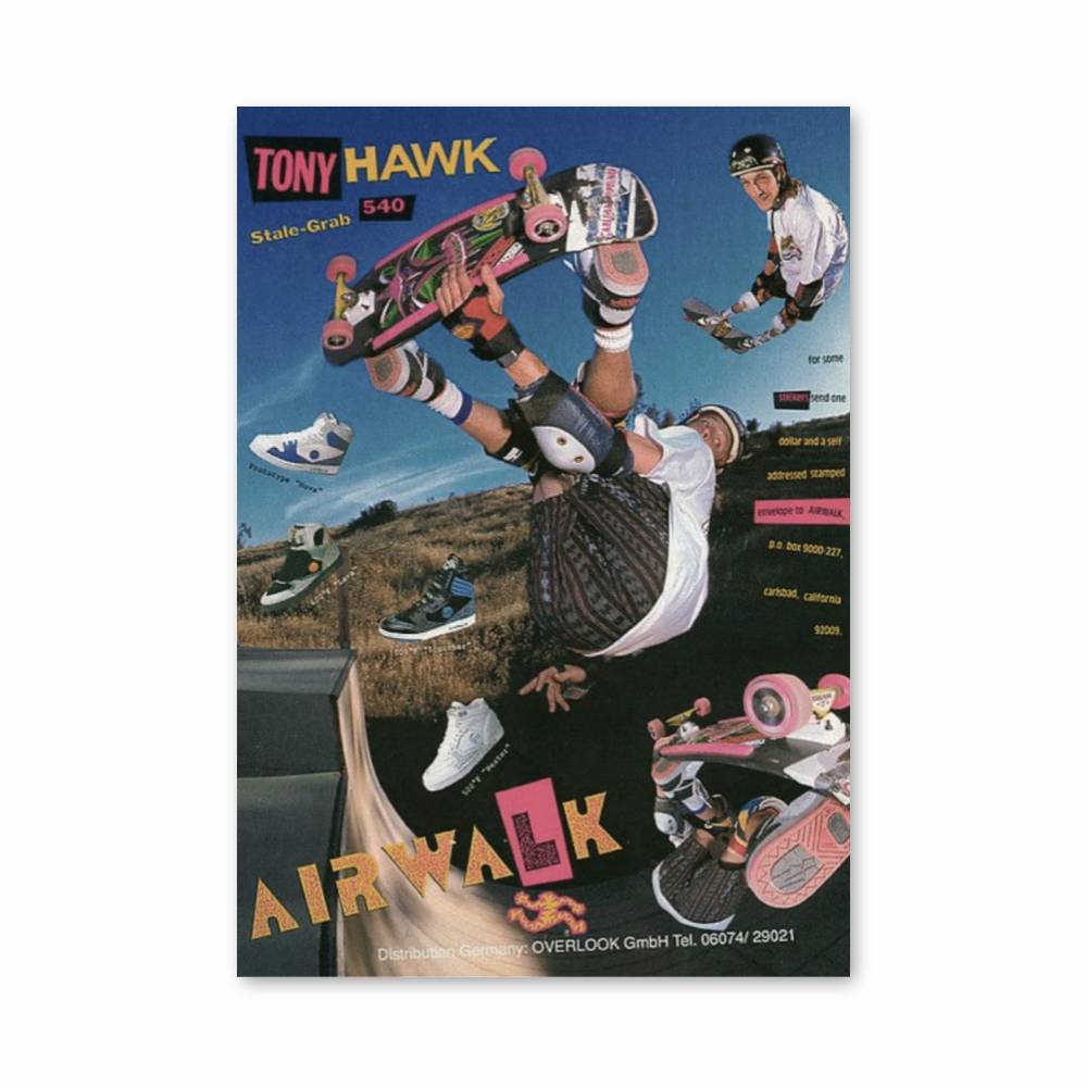 Poster Skateboard Airwalk – affiche Jeux Olympiques
