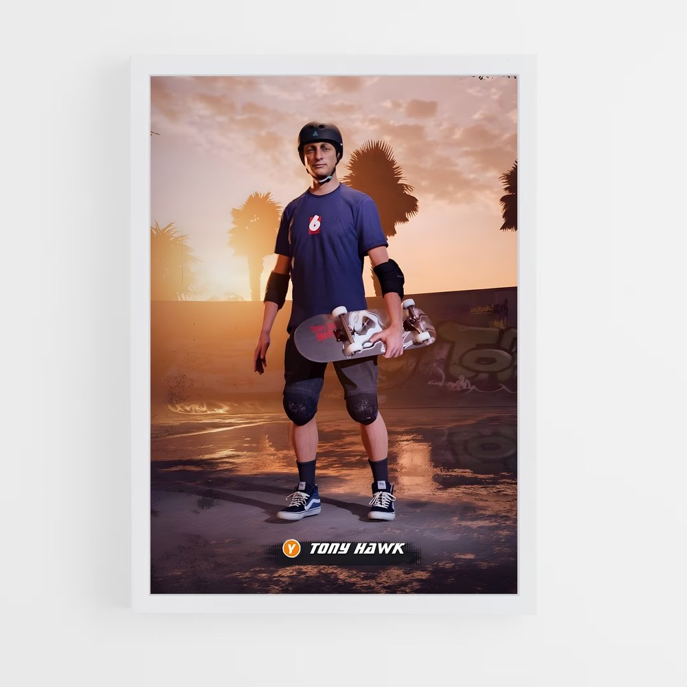 Poster Skateur Crépuscule – affiche Jeux Olympiques (vue 3)