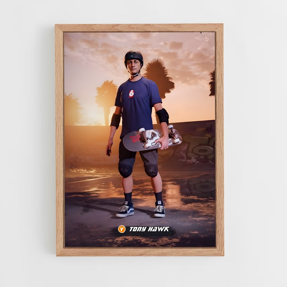 Poster Skateur Crépuscule – affiche Jeux Olympiques (vue 4)