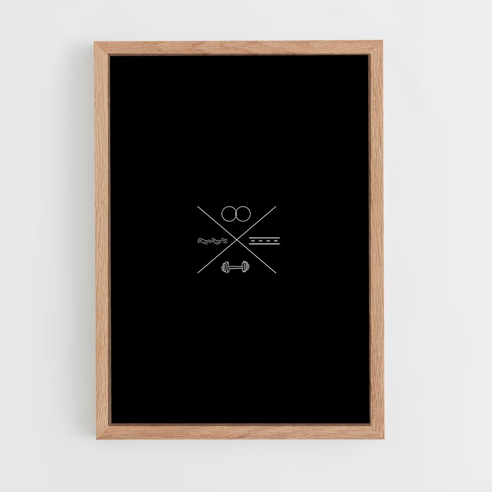 Poster Triathlon Minimaliste (vue 4)