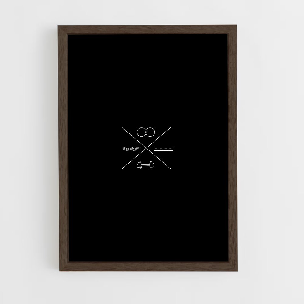 Poster Triathlon Minimaliste (vue 5)