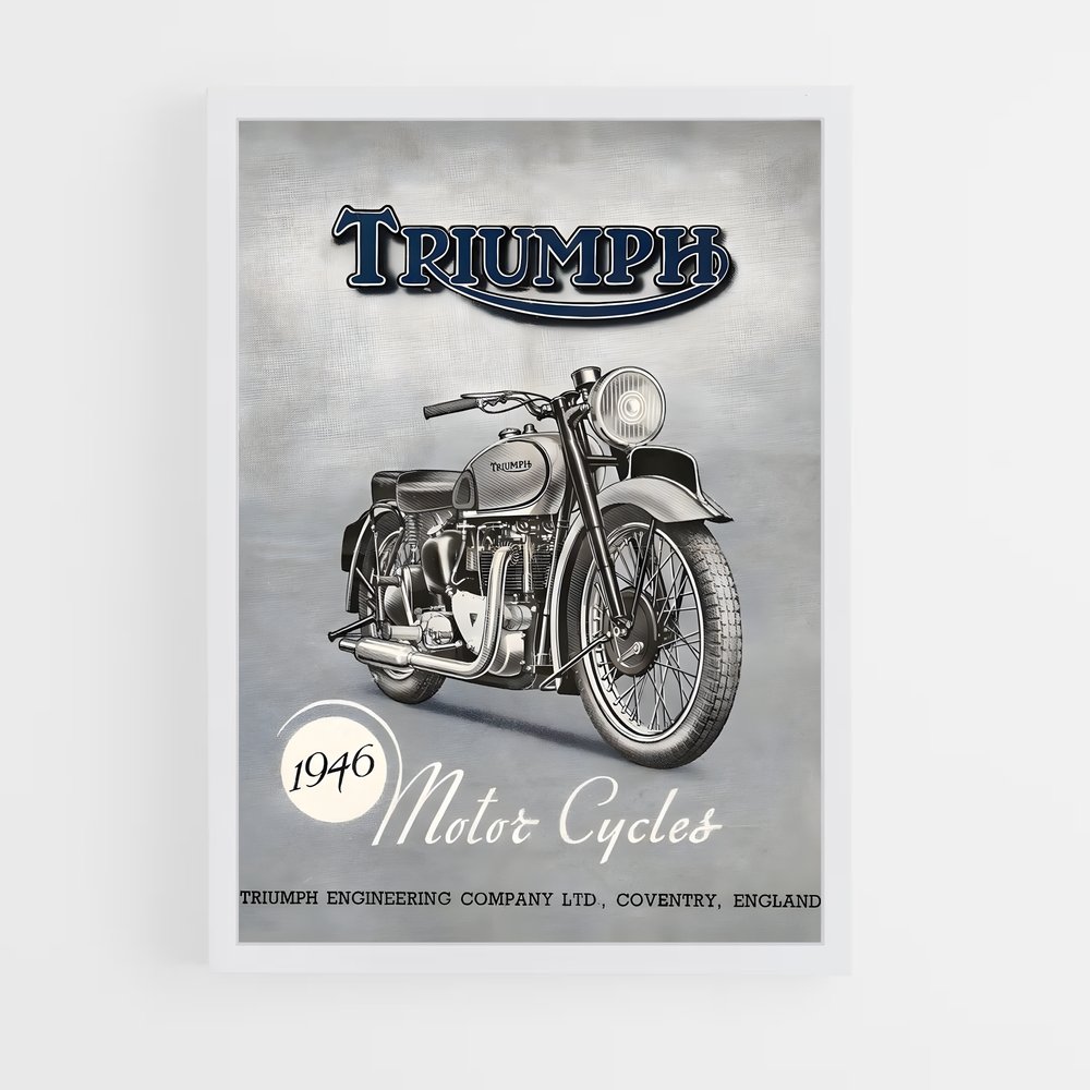 Poster Classic Bikes Triumph (vue 3)