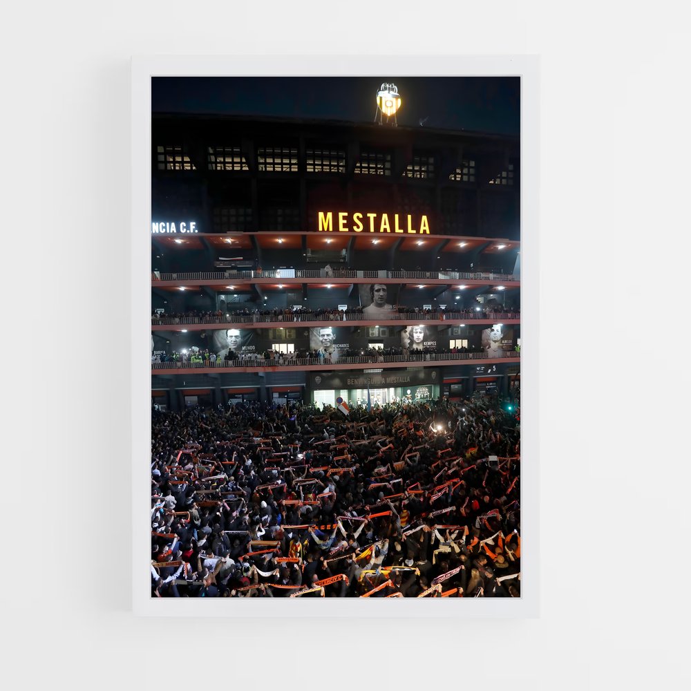 Poster Nuit au Mestalla – affiche Football (vue 3)