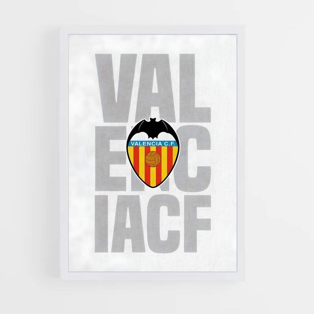 Poster Valencia Histoire – affiche Football (vue 3)