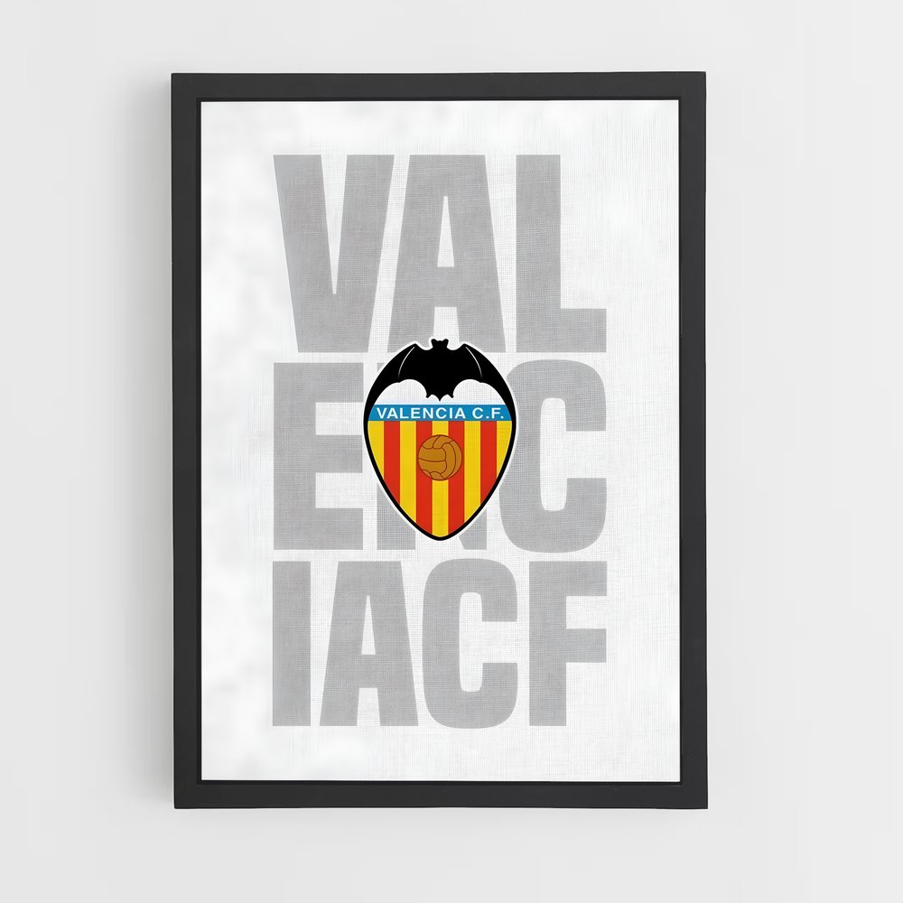 Poster Valencia Histoire – affiche Football (vue 2)