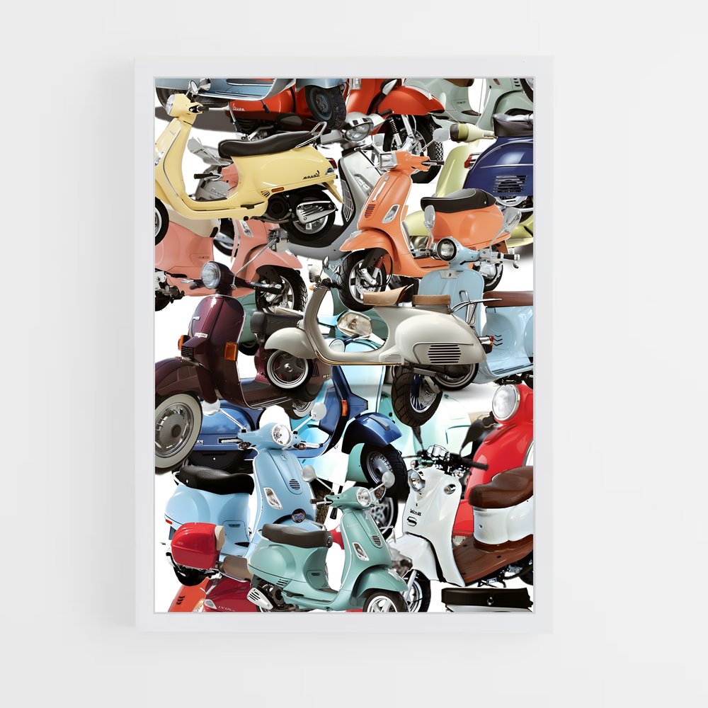 Poster Vespas Vintage (vue 3)