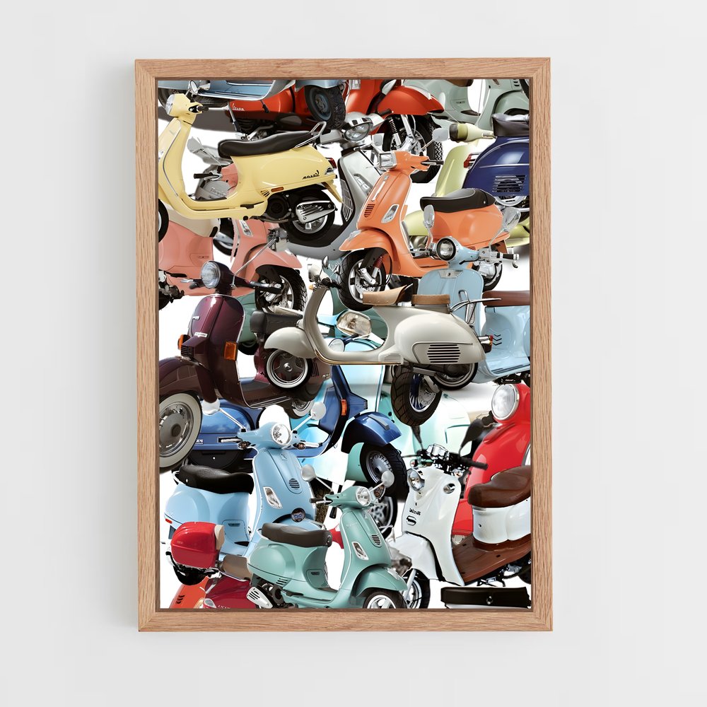 Poster Vespas Vintage (vue 4)