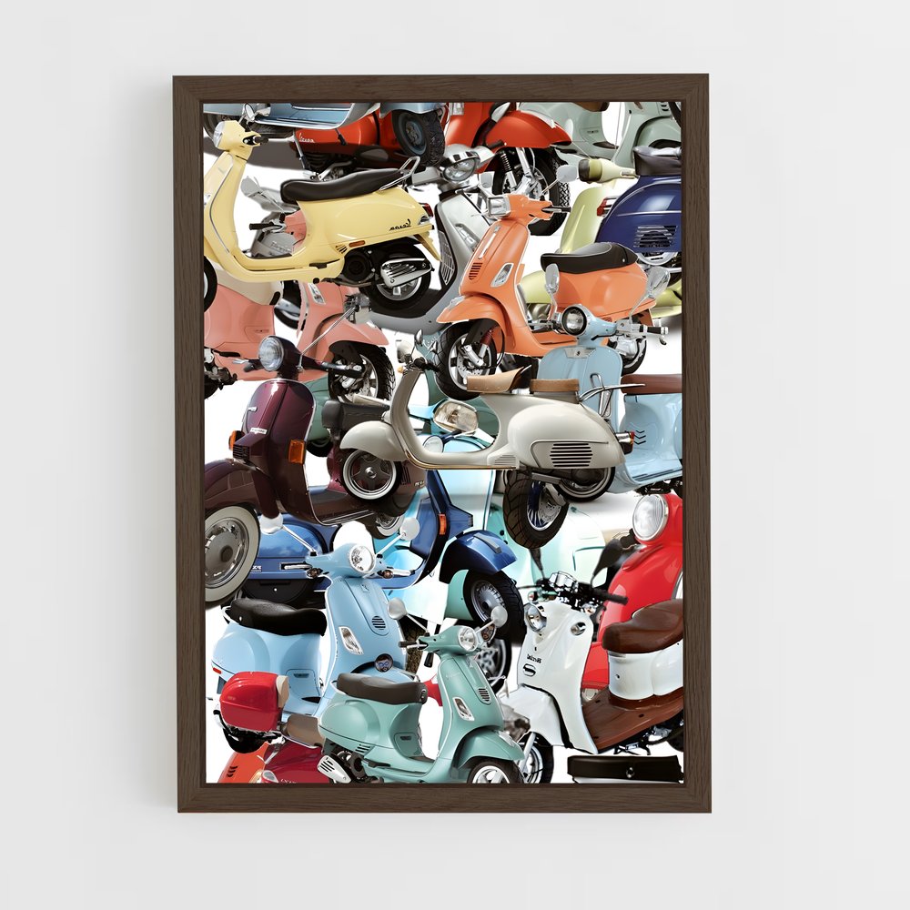 Poster Vespas Vintage (vue 5)