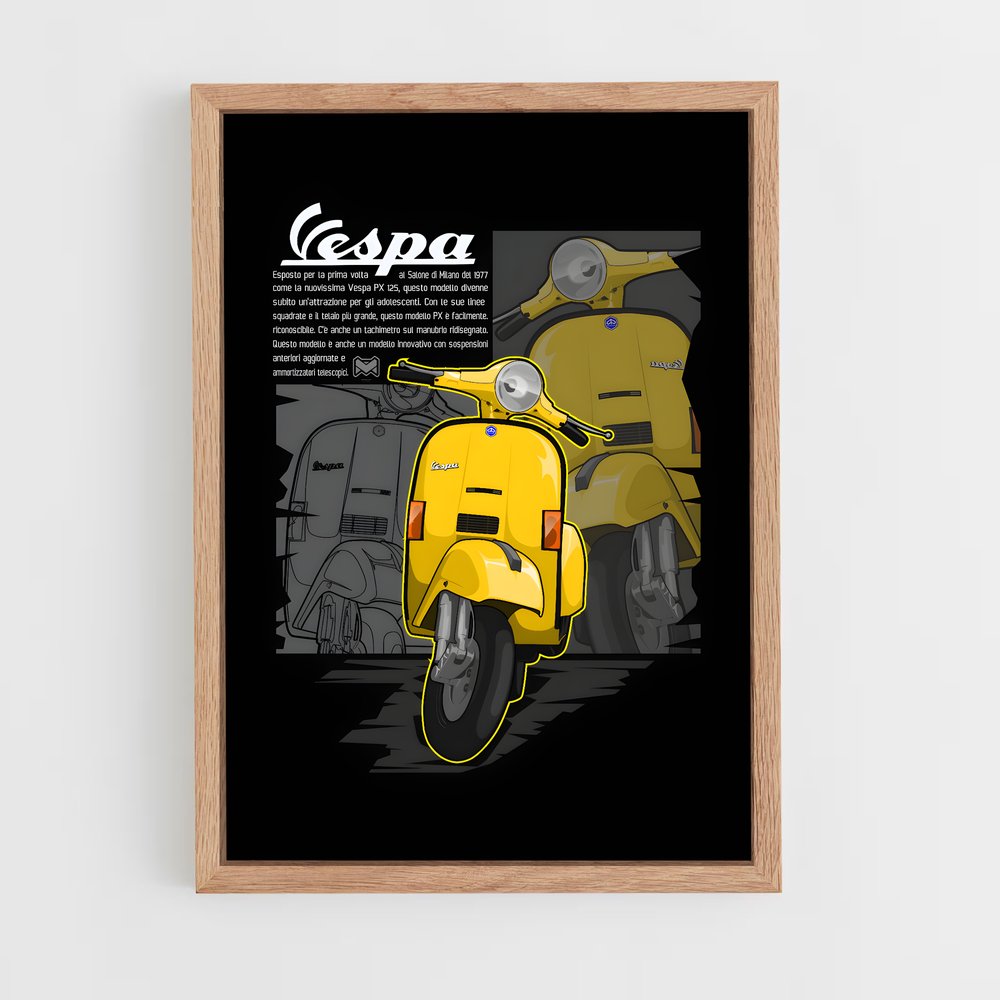 Poster Vespa Jaune Vintage (vue 4)