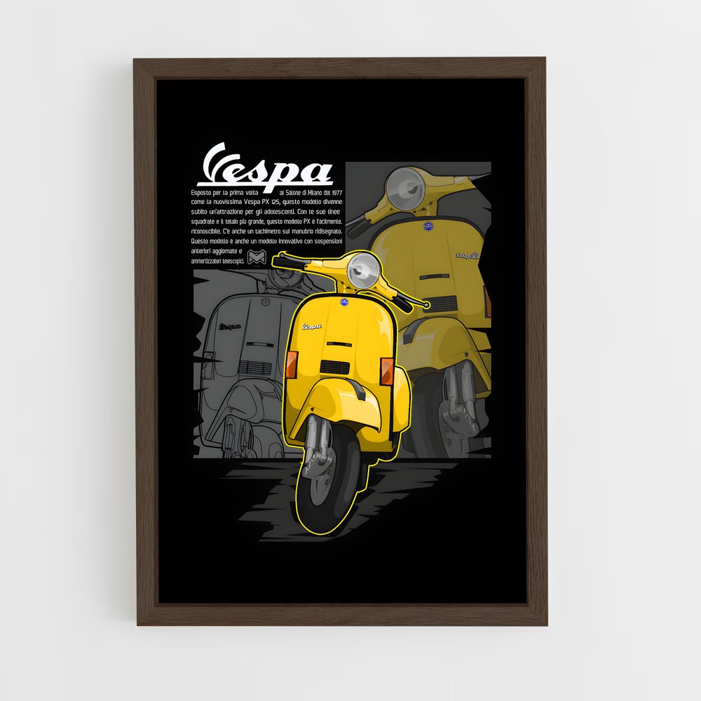 Poster Vespa Jaune Vintage (vue 5)