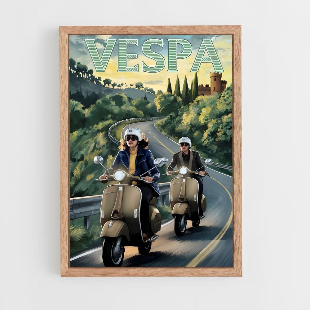 Poster Évasion Italienne – affiche Vespa (vue 4)