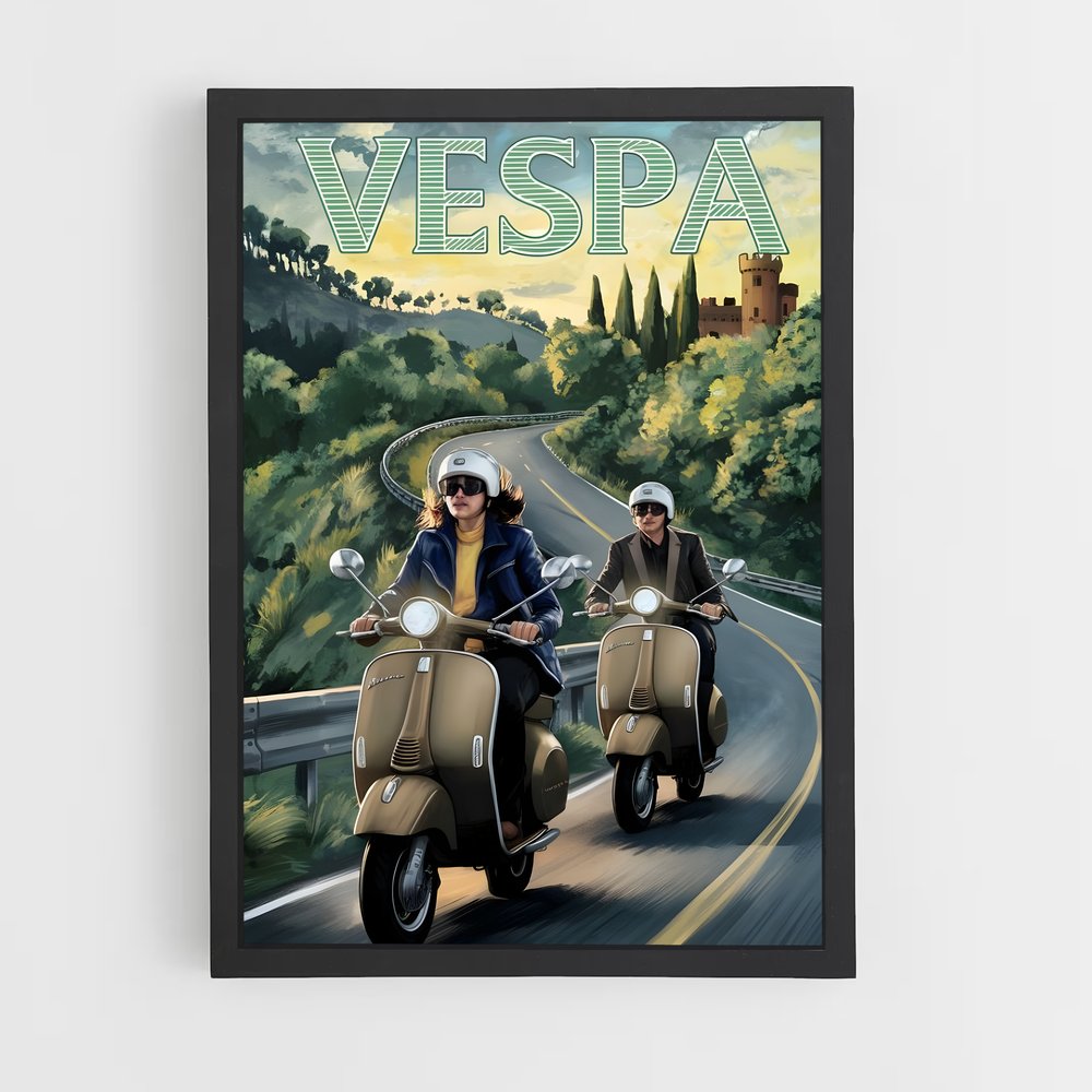 Poster Évasion Italienne – affiche Vespa (vue 2)