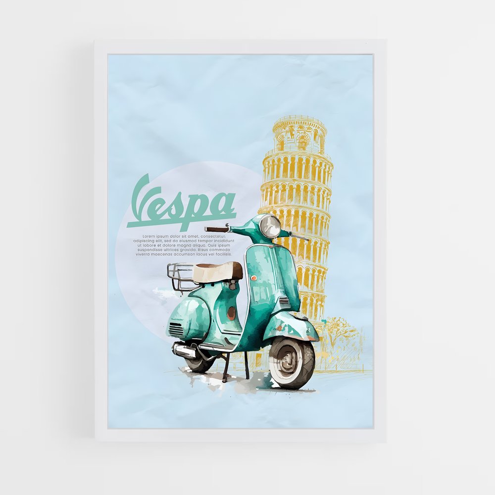 Poster Vespa Toscane (vue 3)