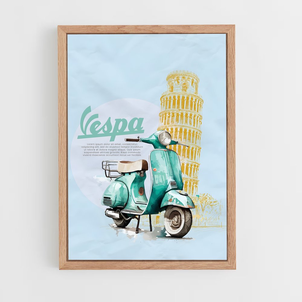 Poster Vespa Toscane (vue 4)