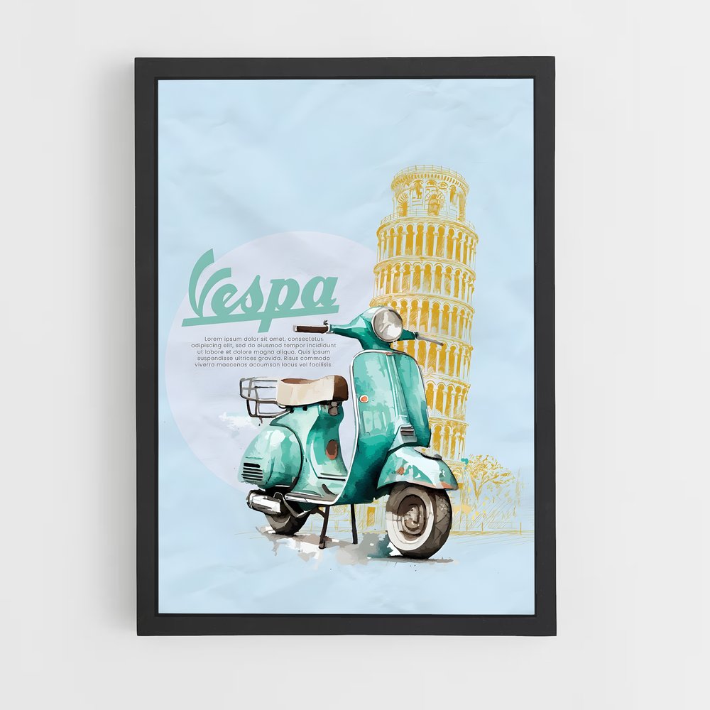 Poster Vespa Toscane (vue 2)