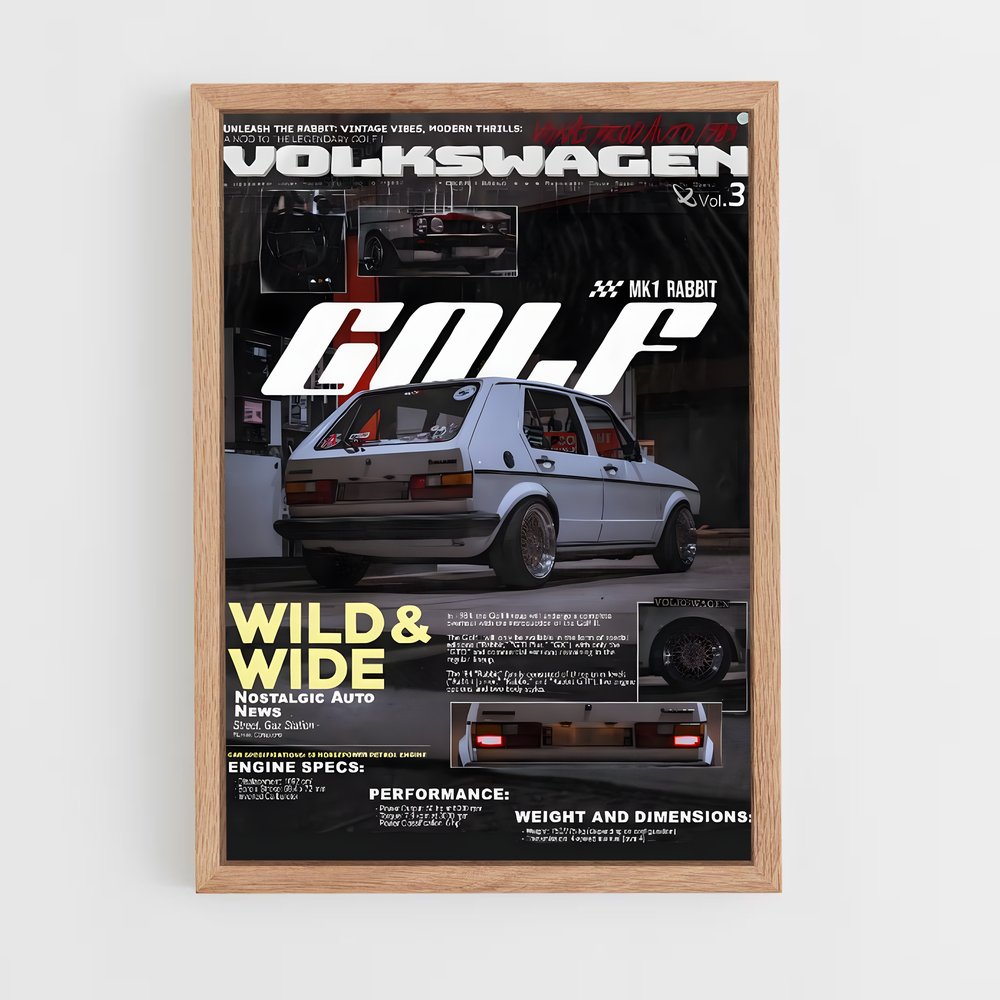 Poster Volkswagen Golf Classic (vue 4)