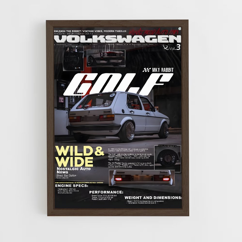 Poster Volkswagen Golf Classic (vue 5)