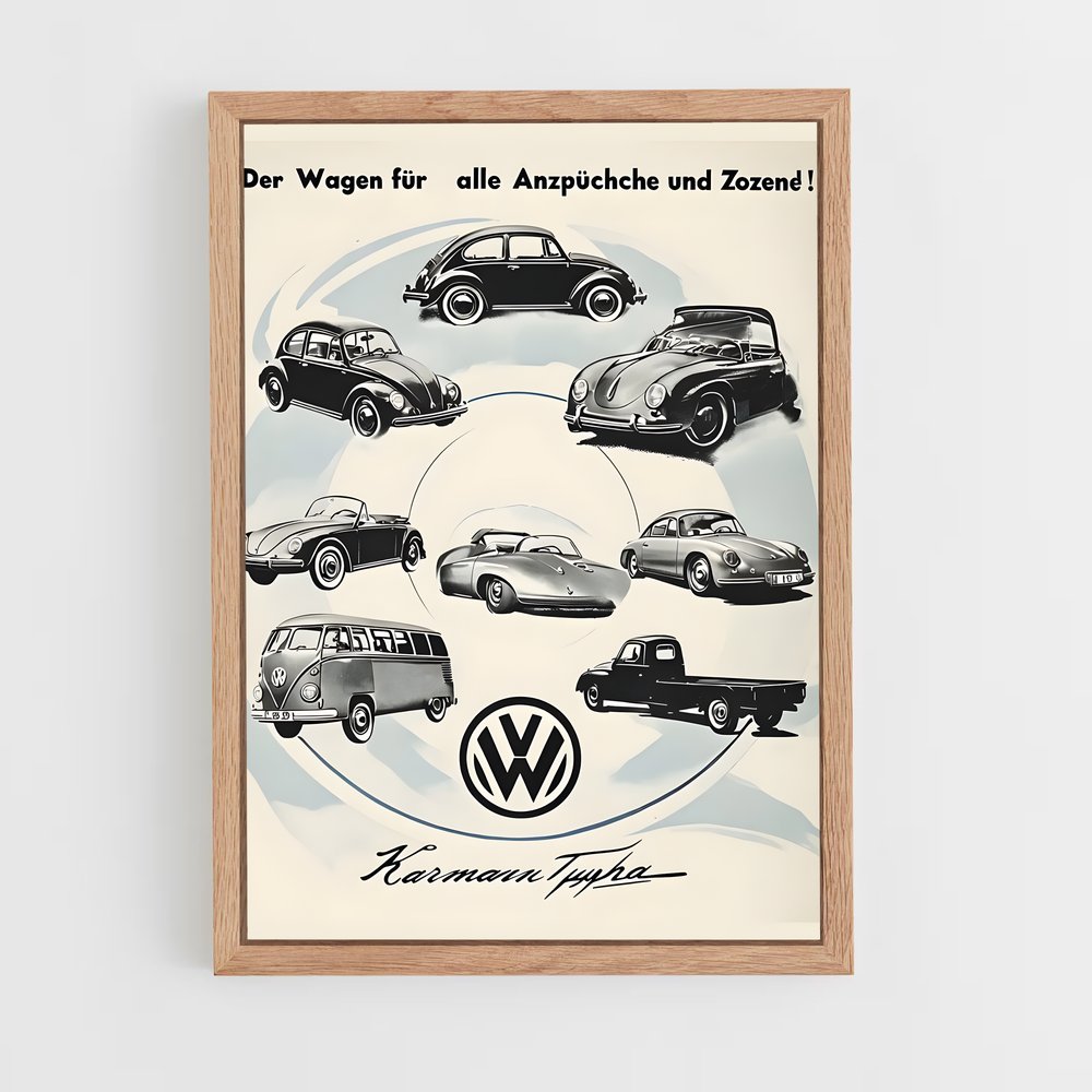 Poster Voitures Classiques Volkswagen (vue 4)