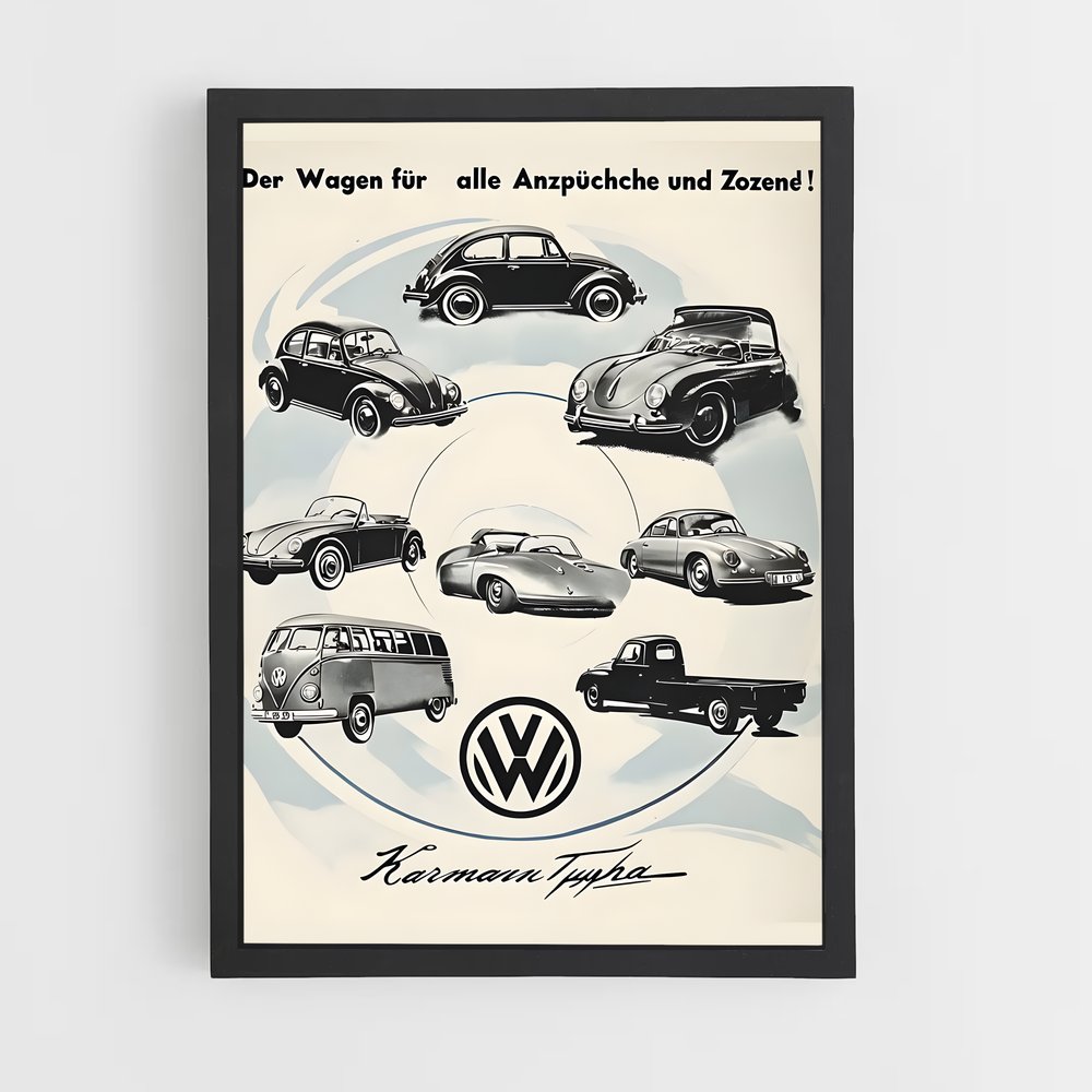 Poster Voitures Classiques Volkswagen (vue 2)