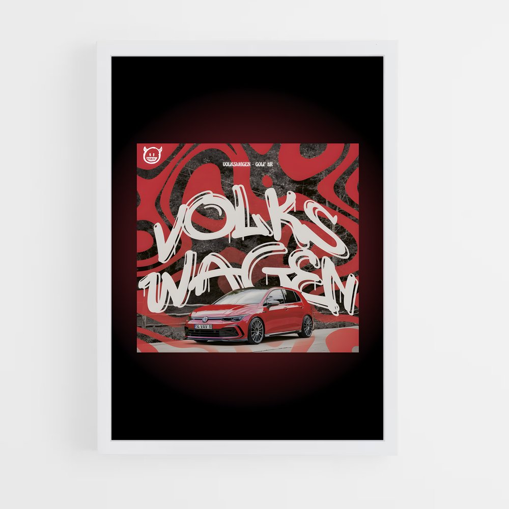 Poster Volkswagen Édition Rouge (vue 3)