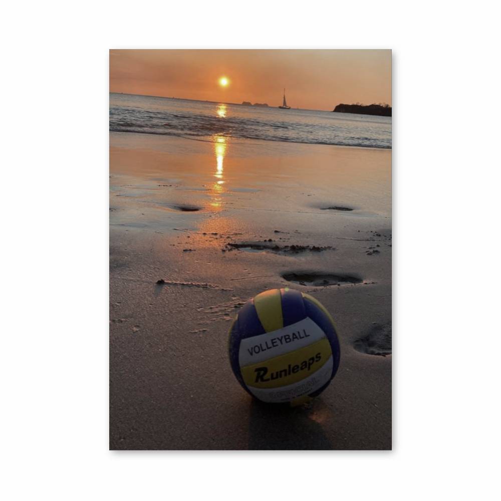 Poster Coucher de Soleil Volley – affiche Volleyball