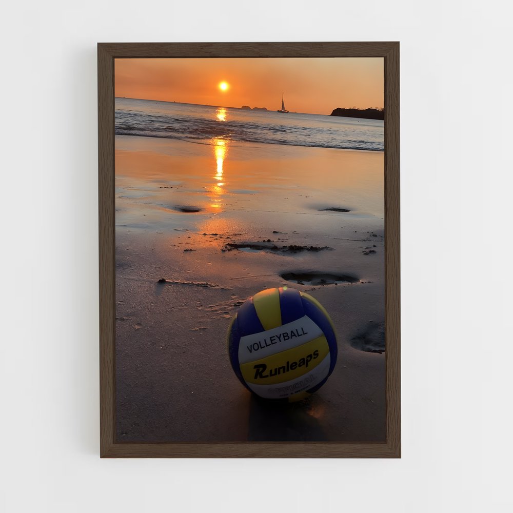 Poster Coucher de Soleil Volley – affiche Volleyball (vue 5)