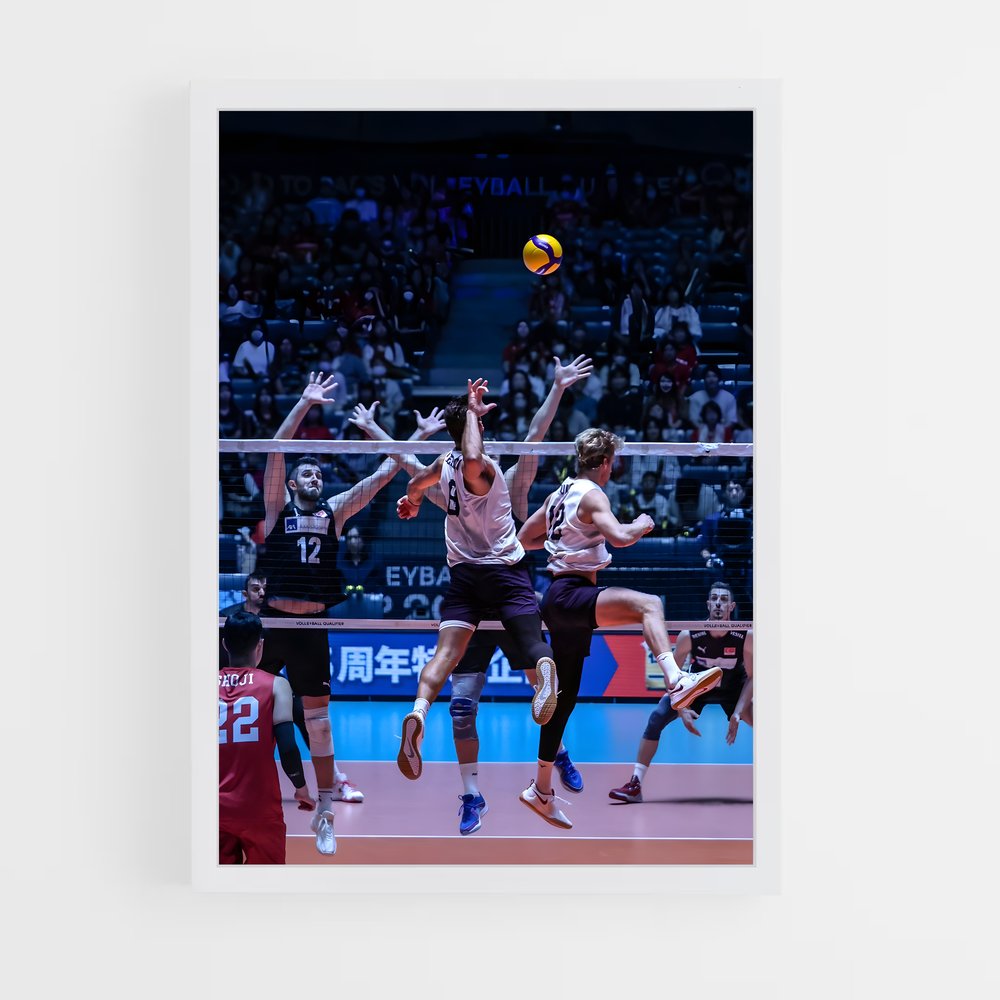 Poster Action Volley – affiche Volleyball (vue 3)